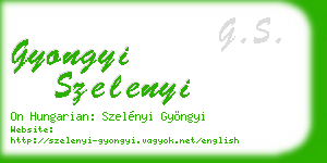 gyongyi szelenyi business card