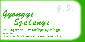 gyongyi szelenyi business card